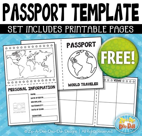 Christmas Around The World Passport Template Free Printable Templates