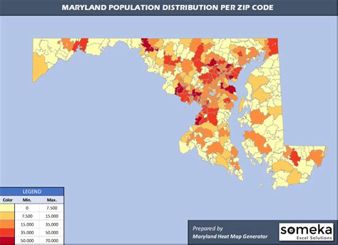 The standard term in the united states and the philippines; Maryland Zip Code Map and Population List in Excel