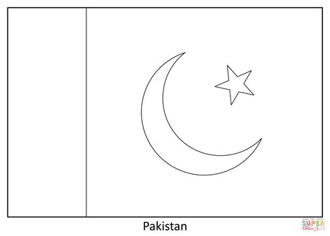 Flagget Til Pakistan Fargelegge Tegninger Fargelegging Gratis