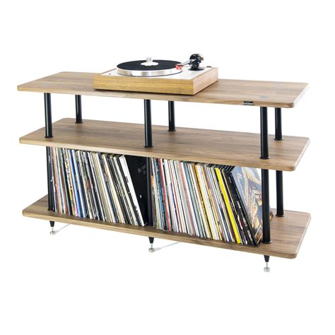 Solidsteel Vl 3 Turntable Shelf Vinyl Record Storage Walnut