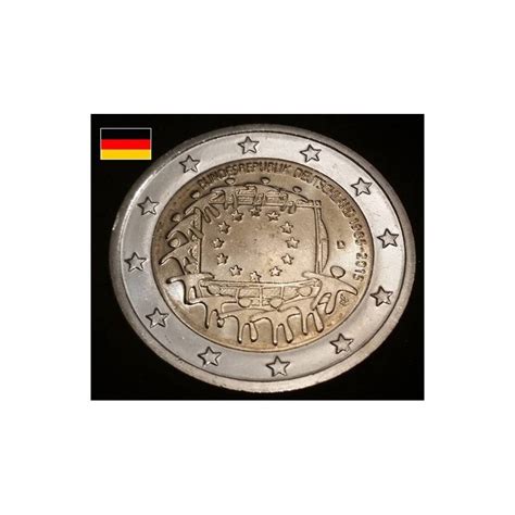 2 Euros Commémorative Allemagne 2015 Drapeau Pièce De Monnaie Euro