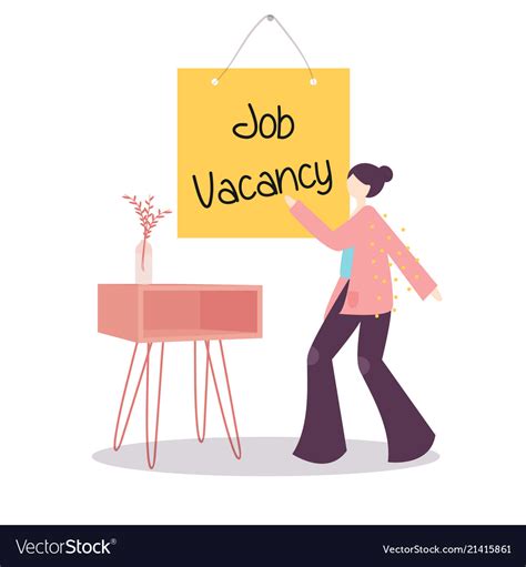 Job Vacancy Announcement Sign Royalty Free Vector Image