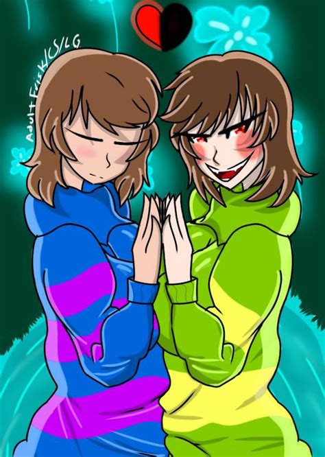 Adult Female Frisk And Chara By Leilafox On Deviantart