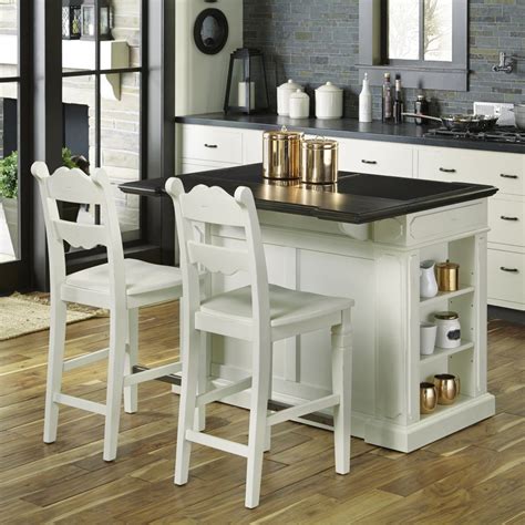 Fiesta Granite Top Kitchen Island with 2 Stools | Home Styles