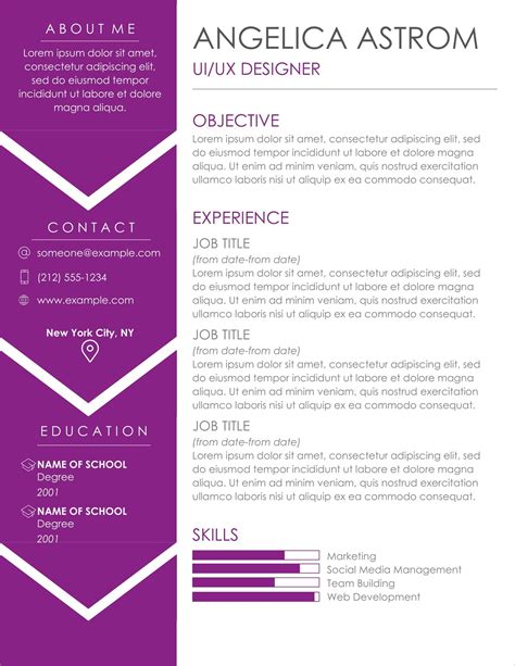 Free Resume Templates For Word