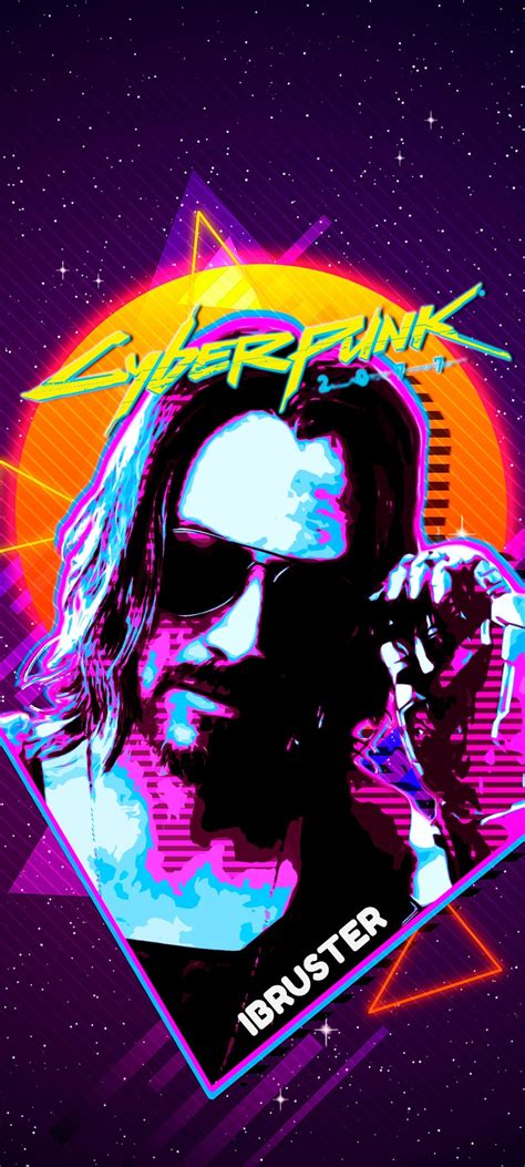 1080x2400 Keanu Reeves Cyberpunk 2077 Retro Art 1080x2400 Resolution