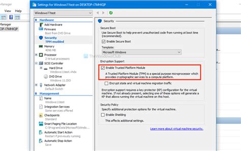 How To Enable Tpm In Hyper V To Install Windows 11 2021 Technologieser