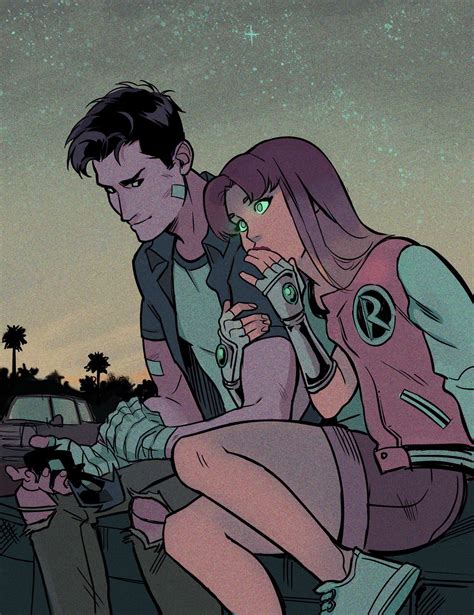 Artwork Dick Grayson And Starfire By Gabriel Picolo Rdccomics