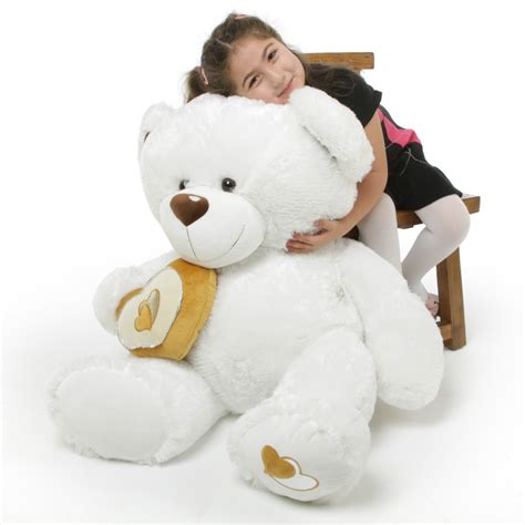 Chomps Big Love 42 White Valentine Teddy Bear Giant Teddy Bears