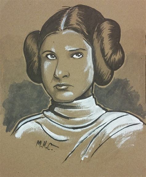 tone drawing of princess leia you will be missed artildawn princess drawings princess leia