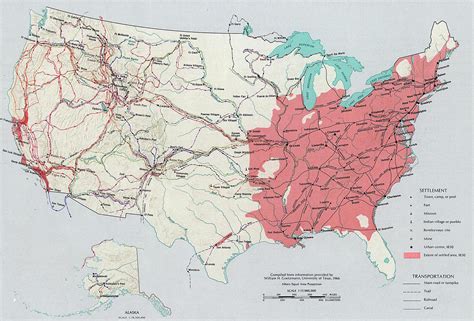 Settled Areas of the United States, 1830 #map #usa