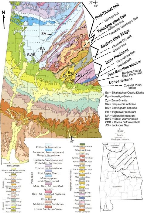 Geologic Map Of Alabama Geology Earth And Space Science Alabama Travel