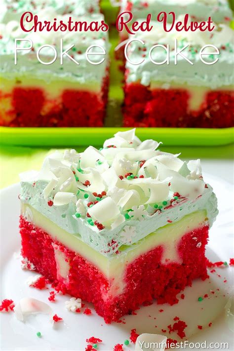 Use the flavor colors for specific holidays. Christmas Red Velvet Poke Cake - Recipe from Yummiest Food ...