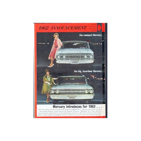 The transformation of ford is happening and so is our. 1962 Ford Mercury Vintage Ad "1962 Announcement"