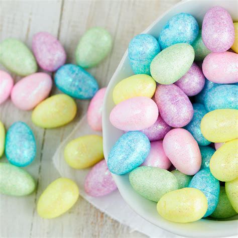 Miniature Glittered Pastel Easter Eggs Spring And Easter Holiday