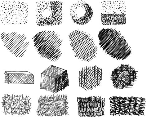 Exercise 10 Mark Making For Texture Value And Form Drawing In Black