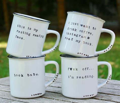 book lovers mug set lace and twig inc