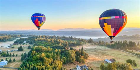 Seattle Hot Air Balloon Rides With Up Close Views Of Mt Rainier