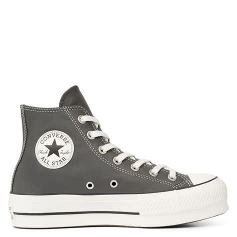 Converse Chuck Taylor All Star Platform Leather High Top In White For