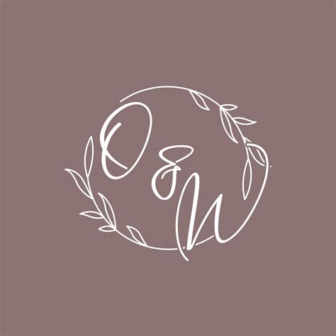 Ow Wedding Initials Monogram Logo Ideas 23680091 Vector Art At Vecteezy