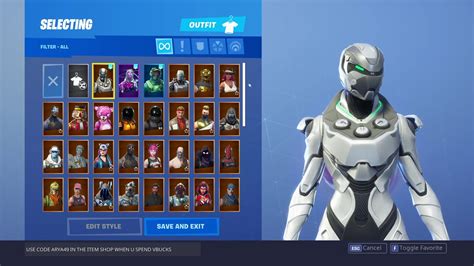 Fortnite Locker Showcase 75 Skins Full Legendary Page Galaxy Eon