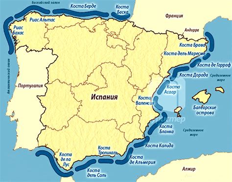Map Of The Costas In Spain Your Ultimate Map Of Spain With All The
