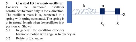 Solved m növos 5 Classical 1D harmonic oscillator Consider Chegg com