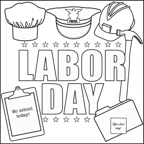 Free Printable Labor Day Coloring Pages