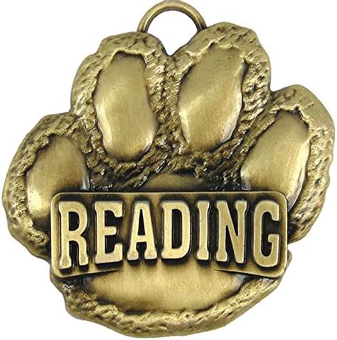Jones School Supply Reading Paw Mascot Medal Set Of 25 Gold Paw Medals With