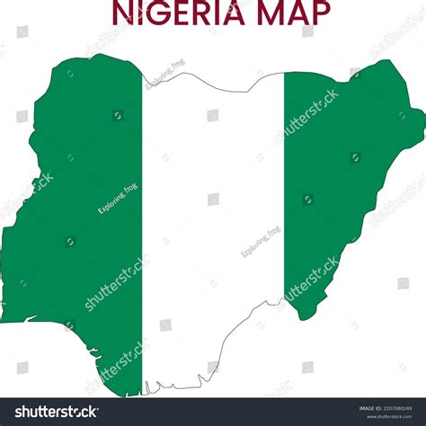 High Detailed Map Nigeria Outline Map Stock Illustration 2207080249
