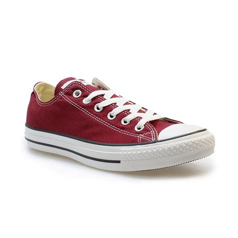 Converse All Star Ox Maroon Canvas Men Womens Trainers Sneakers Shoes