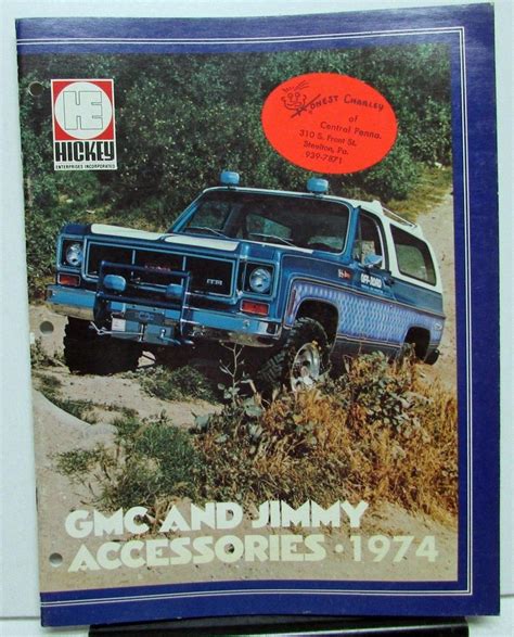 1974 Hickey Enterprises Gmc And Jimmy Truck 4x4 Off Road Accessories