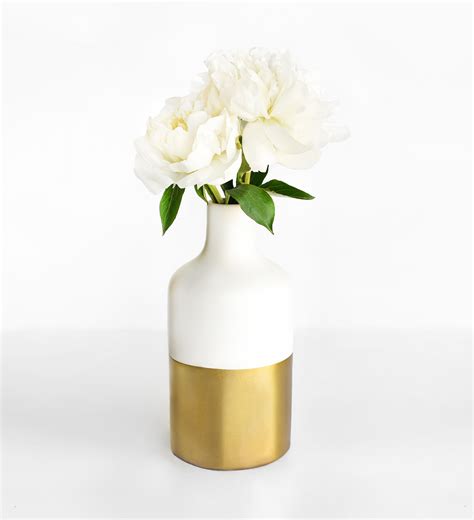 Diy Gold Dipped Bouquet Vase
