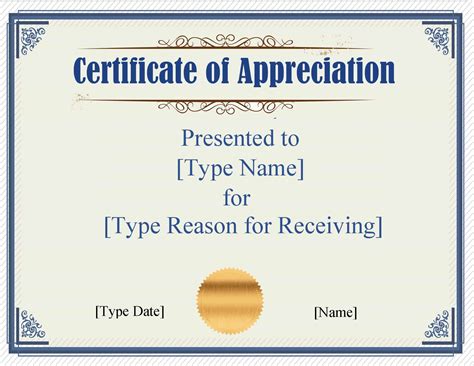 FREE Certificate Template Word Instant Download