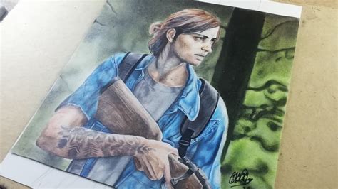 Dibujando Ellie De The Last Of Us 2 Speed Drawing Youtube