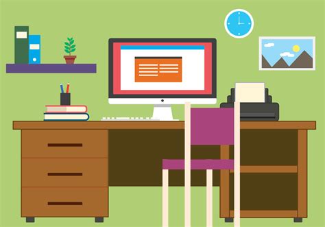 Free Business Office Vector Illustration 123612 Vector Art At Vecteezy