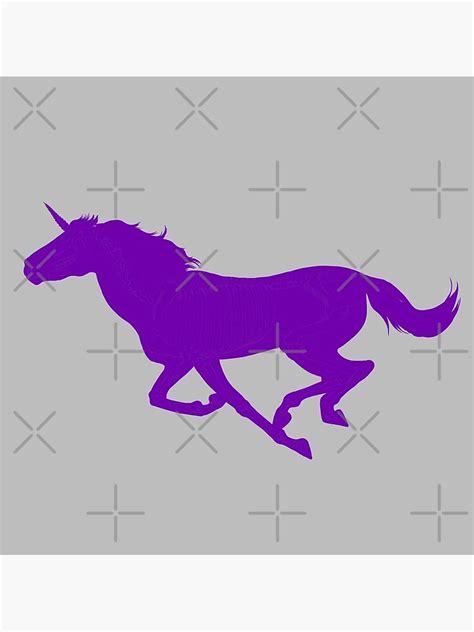 Purple Unicorn Silhouette Photographic Print For Sale By