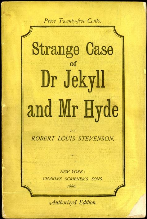 Strange Case Of Dr Jekyll And Mr Hyde Robert Louis Stevenson First
