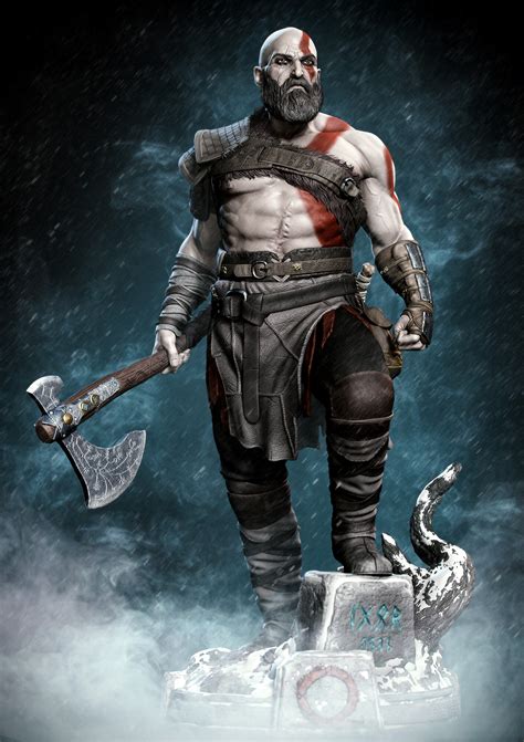 Artstation Kratos God Of War Statue