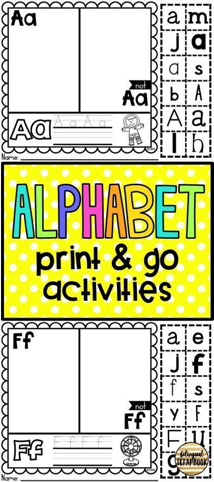 Alphabet Print And Go Activities Great For The Beginning Of The School