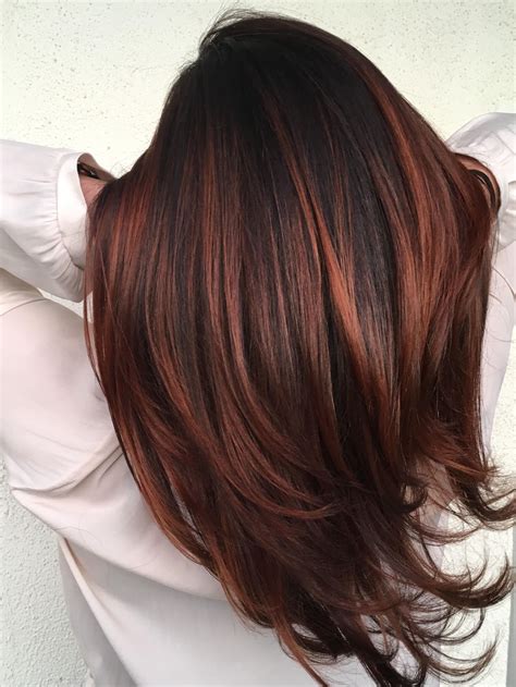 Rich shades of auburn and purple highlights come together beautifully to complement the dark. 45 Hair Color Ideas For Brunettes For Fall Winter Summer ...