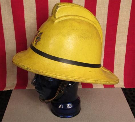 Vintage British Firefighters Helmet Cork Nottinghamshire Fire Brigade