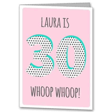 30th Birthday Female Humorous 30th Birthday Card For A Woman Send