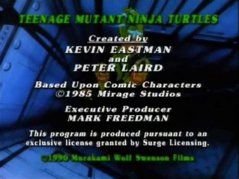 Teenage Mutant Ninja Turtles Season Four Credits 1990 Murakami Wolf Swenson Photo
