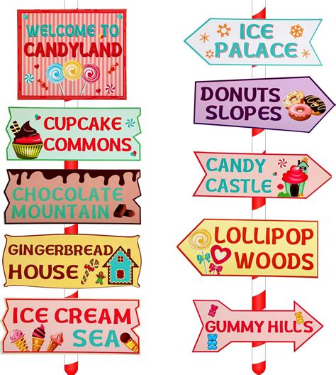 Printable Candyland Signs Minimalist Blank Printable