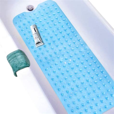 The most common bath tub mat material is wool. Non-Slip Bath Tub Mat Shower Mat Extra Long 40x16 Inch ...