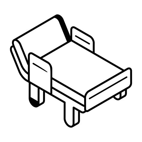 An Editable Outline Isometric Icon Of Hospital Bed 10257018 Vector Art At Vecteezy