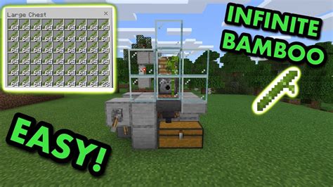Simple 120 Fast Automatic Bamboo Farm Tutorial In Minecraft Bedrock