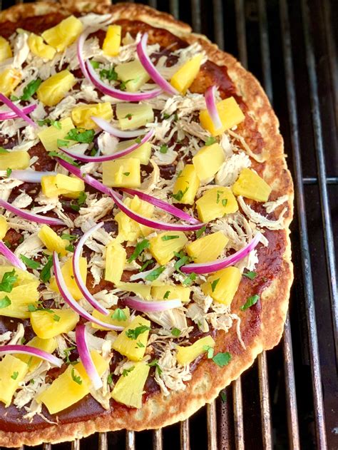 Grilled Hawaiian Bbq Chicken Pizza Eating Gluten And Dairy Free