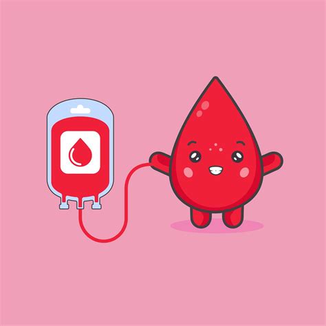 Lindo Personaje De Sangre Y Concepto De Donación De Sangre 1105637